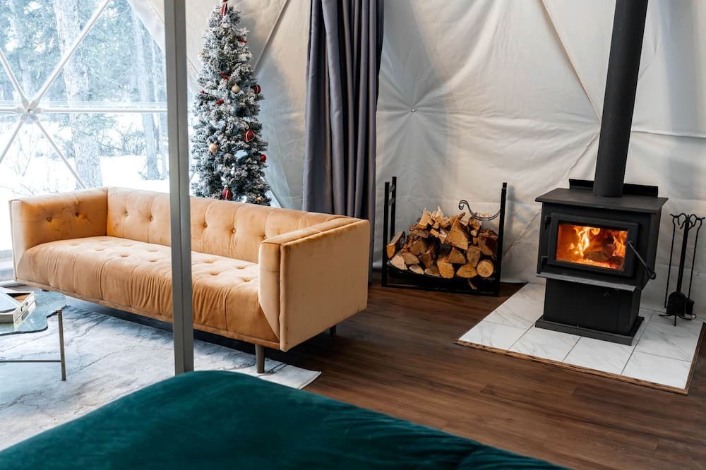 Calgary RV Rental | Alberta's Riverside Oasis: Unwind in Comfort at Our Nature-Infused Dome