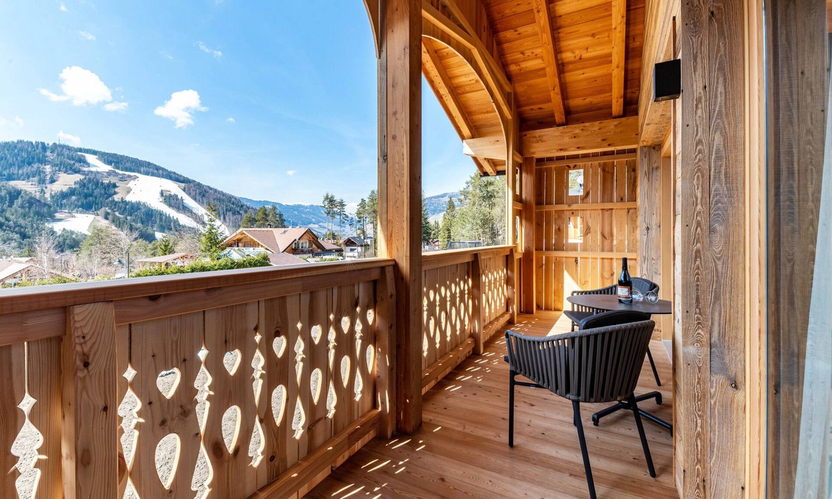 San Vigilio Apartment | Apartment "Les Ciases Chalets Dolomites Apt 3" with Private Balcony, Shared Sauna & Wi-Fi