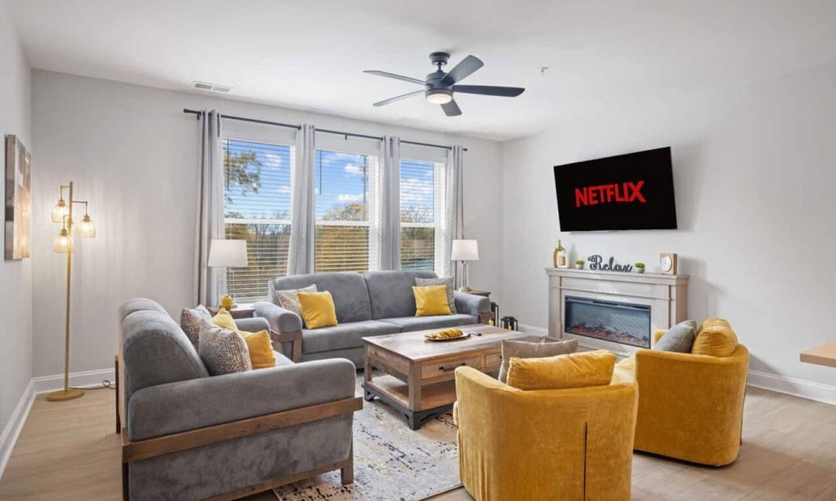 Wake Forest Condo | Downtown Wake Forest Luxury Condo | Rooftop Terrace + EV Charger
