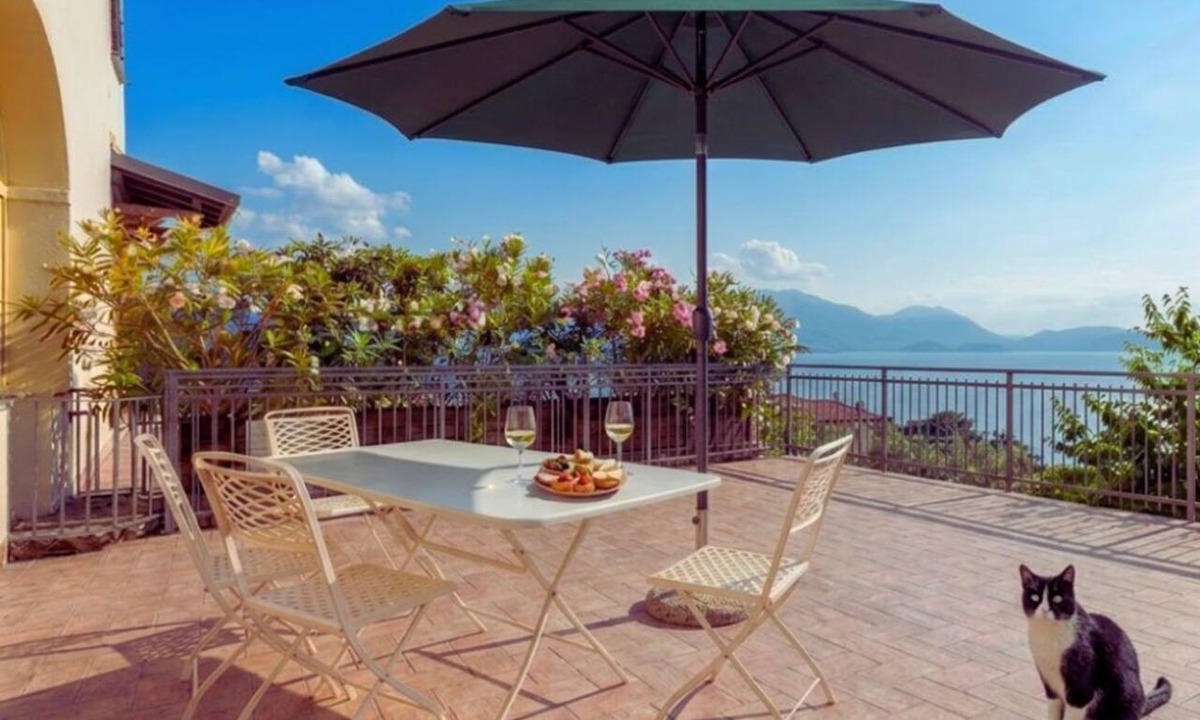 Maccagno Apartment | Hilltop Terrace House - Panoramic Maggiore Lake Views & Stunning Sunsets