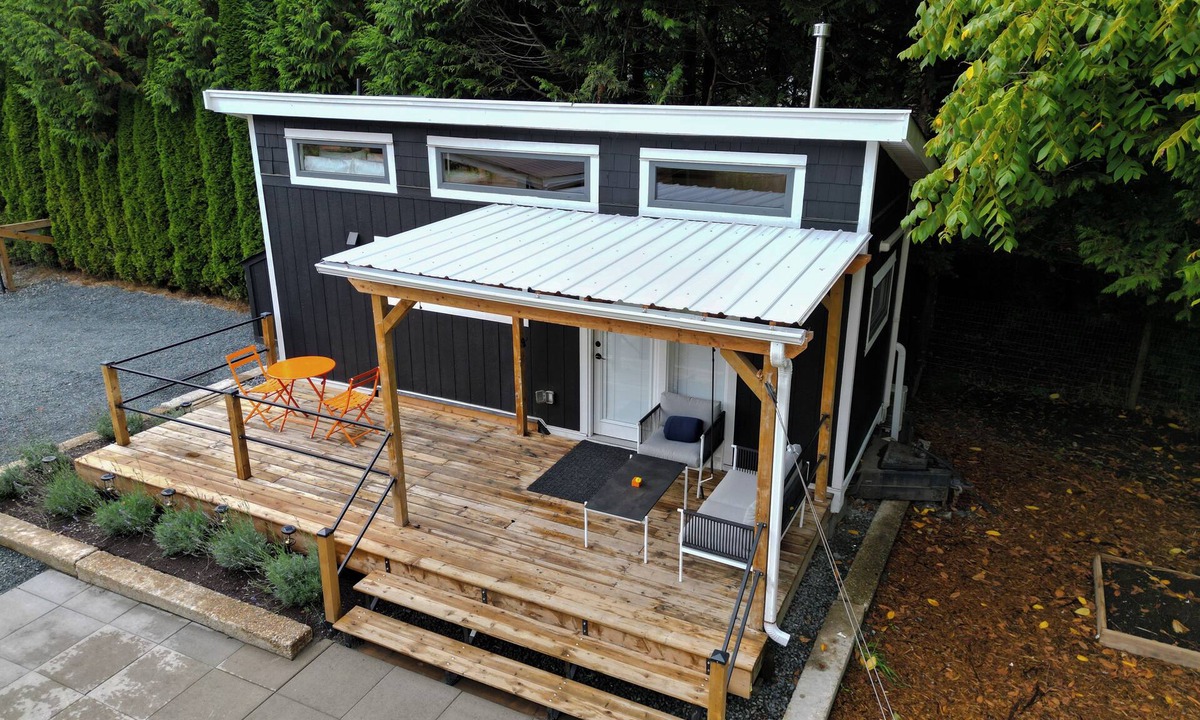Langley Cottage | Icelandic Inspired Tiny Home Nestled in Green Space.