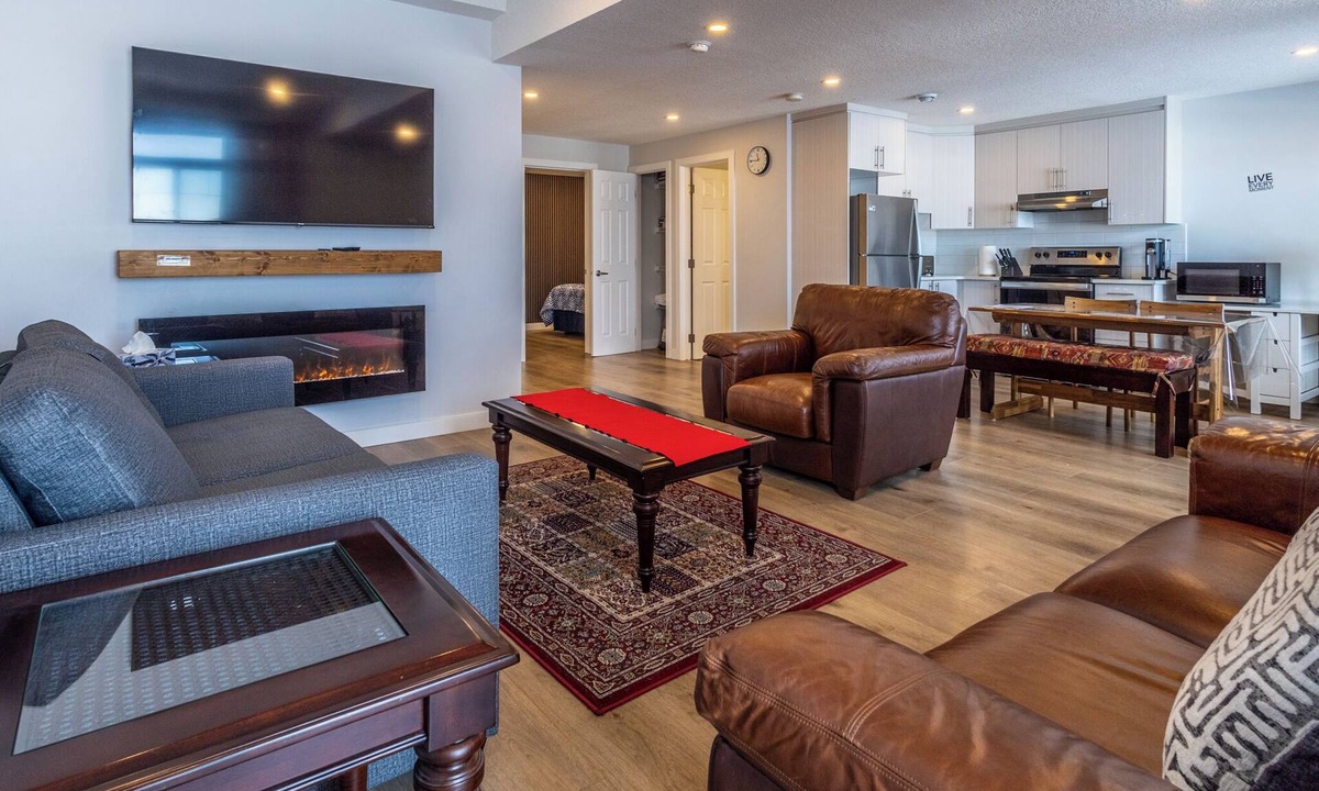 Springbank Apartment | Modern 2BR 2BA Walkout Basement Suite Crestmont SW