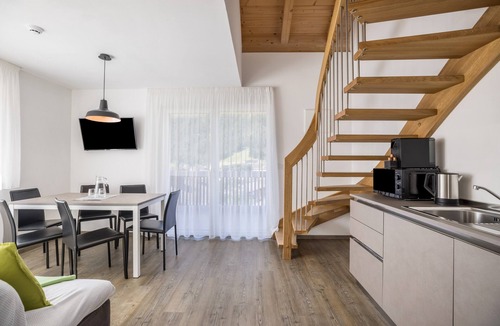 San Vigilio Apartment | Apartment "Set Residenz Bun Sté" with Mountain View, Sauna & Balcony