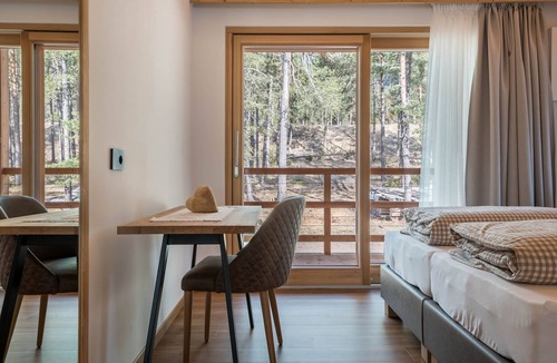 San Vigilio Apartment | Apartment "Les Ciases Chalets Dolomites Apt 4" with Private Balcony, Shared Sauna & Wi-Fi
