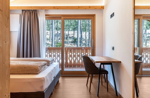 San Vigilio Apartment | Apartment "Les Ciases Chalets Dolomites Apt 3" with Private Balcony, Shared Sauna & Wi-Fi
