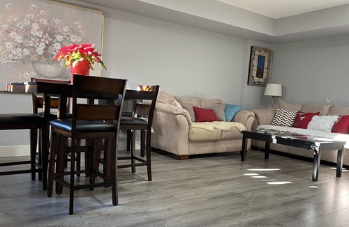 Mission Apartment | Contemporary two bedrooms lower level guest suite with luxury hot tub
