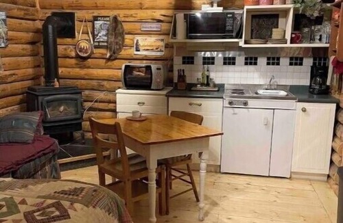 Caroline Cabin | Cozy country log cabin Art/Spa Getaway