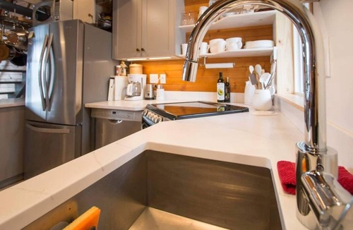 Idabel Lake Cabin | Everly's Hideout near Kelowna & Big White, Sleeps 4, Fire Table, Lakefront Deck
