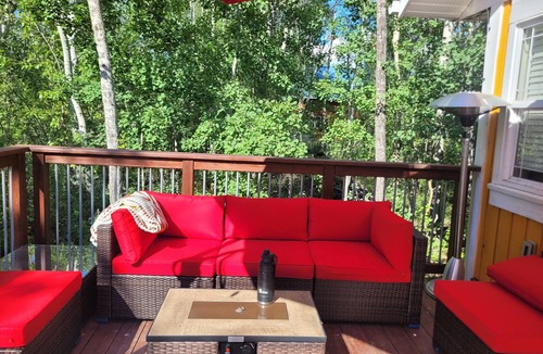 Division No. 7 Cabin | Lakefront Cabin Pet Friendly. fire pit, fire table, wood stove, 2 kayaks/CANOE