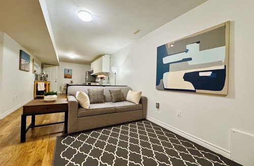 Halifax Apartment | Lovely King Basement Suite & Small Cinema & Fireplace
