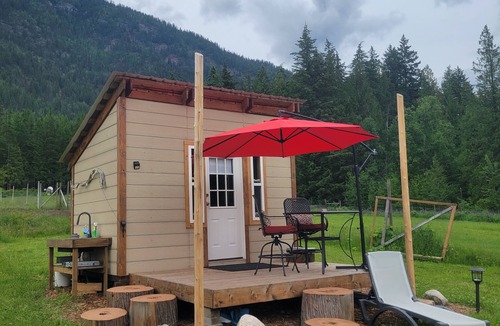 Nakusp Cabin | Micro cabin with stunning mountain views, close to Arrow lake/pet friendly!