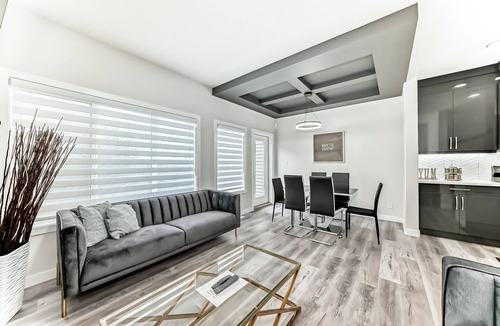 Northwest Edmonton House | Modern Oasis w/AC Sleeps 6 Garage Parking Near WEM