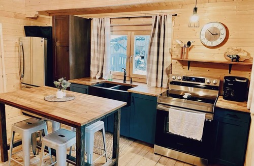 Eastern Hillsides Cabin | Mountain Getaway with Pond View and Fire Pit in Sunshine Valley. Pet friendly!