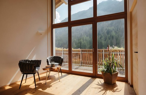 Selva dei Molini Apartment | New Penthouse Zirm at Untermairhof with Mountain Views, Private Terrace & Large Dining Room