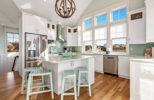 South Beach House | Ocean front 5 bedroom reverse floor plan home! Access to both clubs and 2 new golf carts
