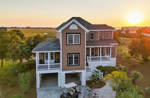 Beachwalk House | Ocean & Marsh Views! 5BR 5BA, free Golf Cart, See Our Reviews!