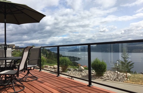 Central Okanagan Cottage | Off season rates. Fantastic view, fire table, hot tub open every weekend