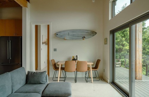 Juan de Fuca Electoral Area House | Panoramic ocean-view home tucked into the peaceful forest in beautiful Shirley.