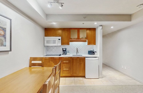 Whistler Village Apartment | Perfect 5th-floor studio with ski & mountain views & fireplace