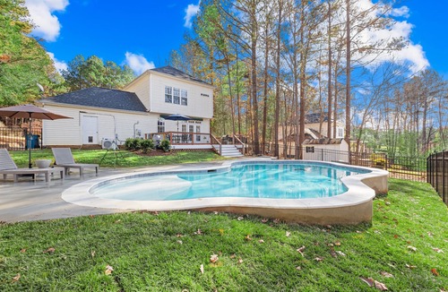Sherrills Ford House | Pool, Firepit, Game Room, Peaceful Oasis & Views!