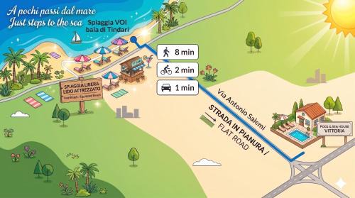 Furnari Apartment | Pool & Sea House Vittoria - WiFi, A-C, front Eolie