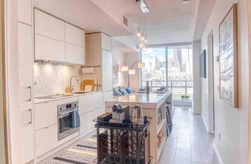 East Village Condo | Postcard Views w/Chic Decor, Office, Parking