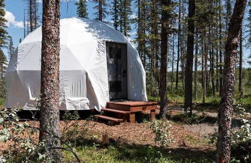 Calgary RV Rental | Riverside Relaxation: Comfortable Dome Retreat Along Canada's Elbow River
