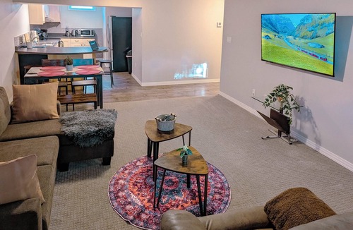 Northeast Edmonton House | Riverside Retreat: 2 Bed 1 Bath Guesthouse in Highlands with workspace!