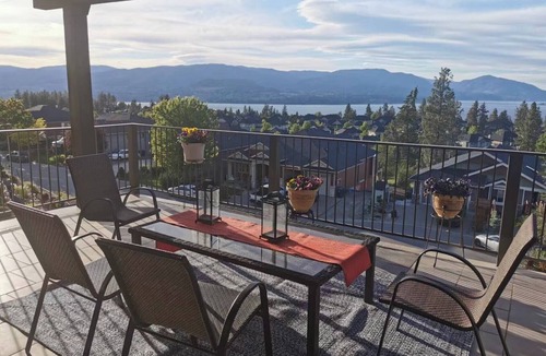 Southwest Mission House | Serene Lake & Mountain View Retreat in Kettle Valley"
