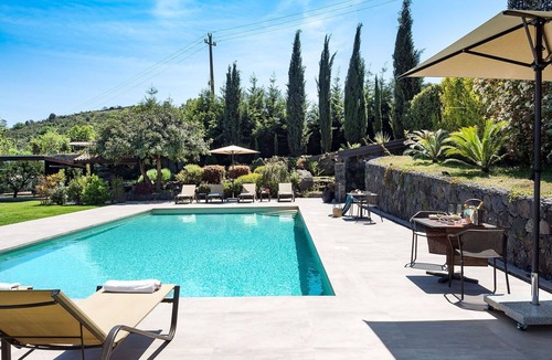 Viagrande Villa | Stunning private villa for 7 guests with WIFI, A/C, private pool, TV, terrace and panoramic view