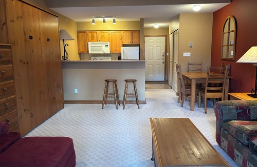 Silver Star Mountain Apartment | Top-floor cozy studio with mountain views, private deck, close to trails