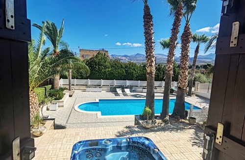 Erice House | Villa Girolama villa with pool on the slopes of Erice and view of Mount Cofano