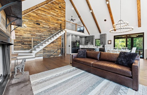 Lake Norman of Catawba House | Waterslide, Pool & Theater, Sleeps 21 | Gray Fox Lodge by AvantStay