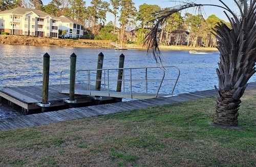 Socastee Condo | Waterway front 2-BR 2 bath condo Boat Ramp & Dock Tennis, Pool Myrtle Beach