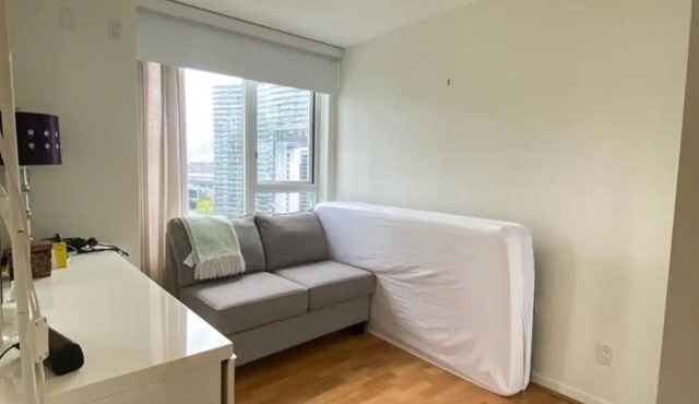 2 bedroom + 2 bathroom Yaletown condo with view of the False Creek Marina