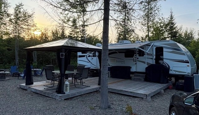 Cozy Camper setup, off grid
