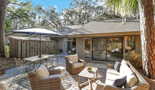 Decorator-designed Sea Pines home with multiple living spaces