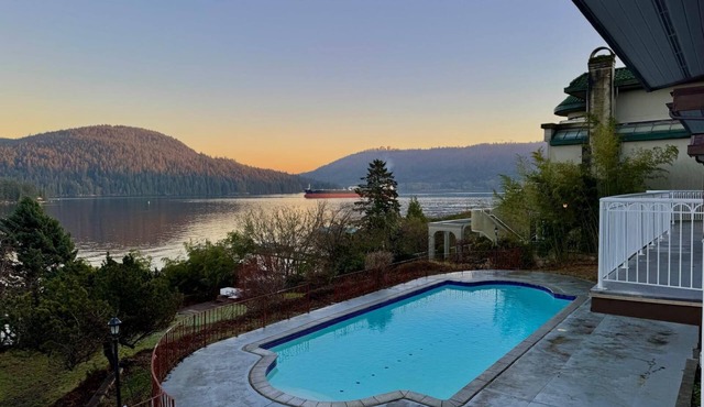 Deep Cove Waterfront Estate with Dock and Pool