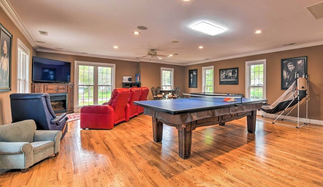 Dock & Fire Pit: Mt Gilead Villa on Lake Tillery