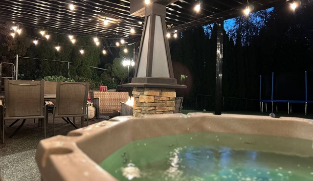 Executive 2 bedroom suite with theater room, hot tub & large outdoor patio.