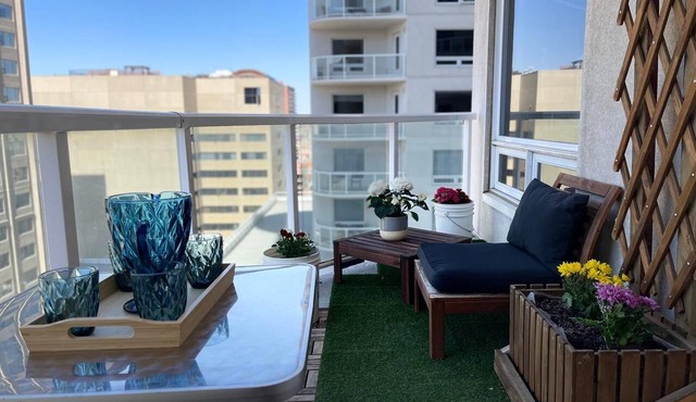 Ice District 1-bedroom condo with fitness room and AC in Edmonton