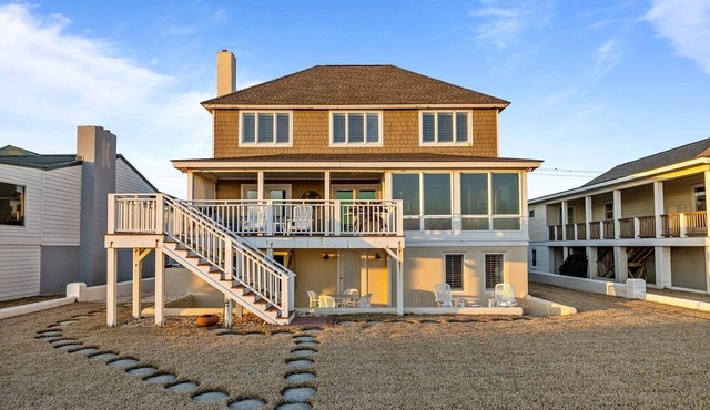 Luxury Beachfront Estate South Carolina 5 Bedroom Coastal Home with Sunroom and Ocean Views