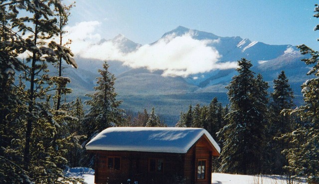 Mica Mountain Lodge & Pine cabin at Mt Robson Park near Jasper National Park