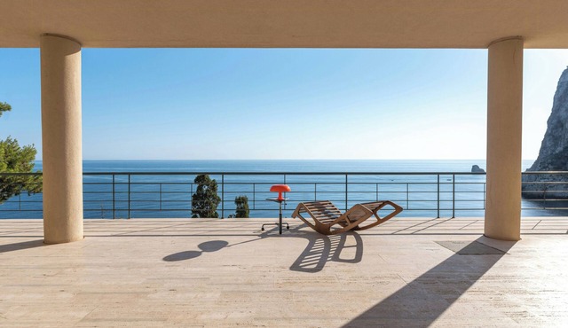 Modernist villa with private sea access