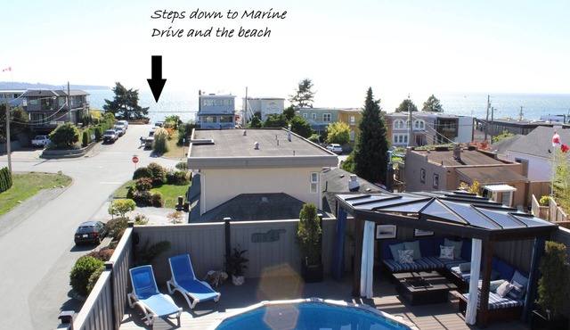 Ocean View 3 Bedroom Home With Pool! Steps to the Beach. MINIMUM RENTAL 92 days
