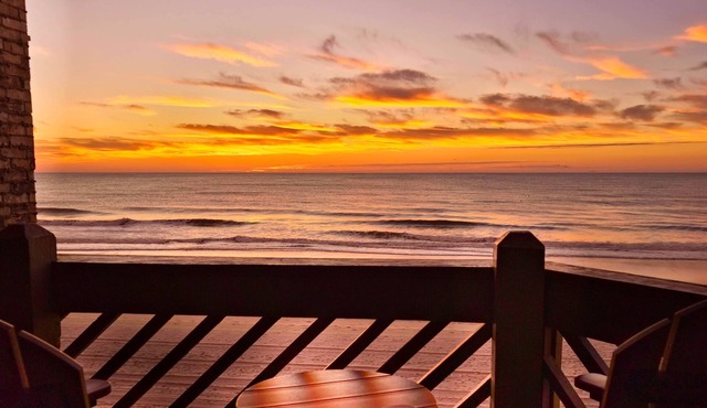 Oceanfront luxury meets easy coastal living. Enjoy miles of views, a king suite with balcony access, a 75″ TV, and an oversized fireplace all just steps from the ocean in beautiful Garden City Beach, SC. Oceanfront, with a pool and hot tub.