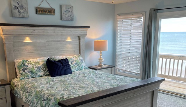 OCEANFRONT ! Family fun steps from the beach! Pet friendly, linens included!