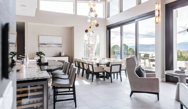 Perched above Okanagan Lake in Upper Mission, Cascadia gives you infinity pool views, a private hot tub, luxe bedrooms with ensuites, a chef kitchen, theater room, games lounge & concierge support. Perfect for group trips, families & special occasion