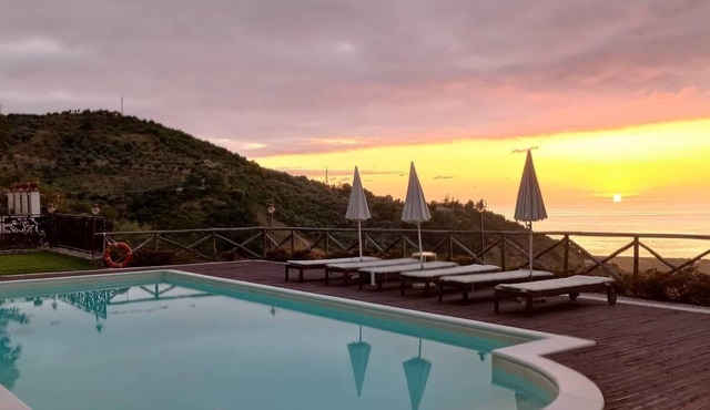 Sea view room with swimming pool at Villa Tecla