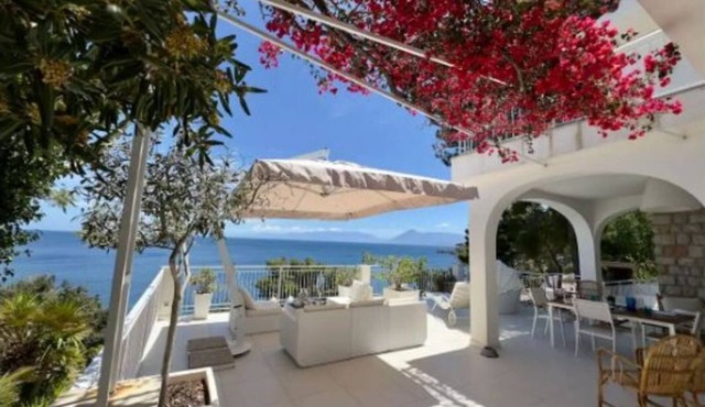 Serene Beachfront Villa wth Private Sea Access Panoramic Views at Capo Zafferano